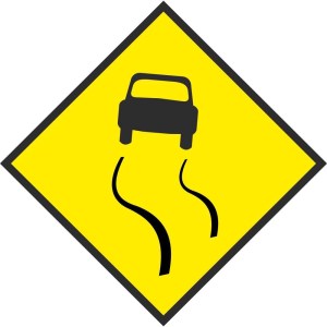 slippery road